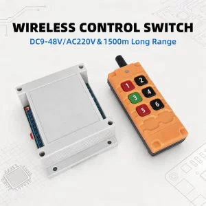 Industrial Long Range DC9 48V AC220V 433MHz Wireless Control Switches and Remote Controls for Water Pump and Water Level Control