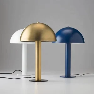 Industrial Metal Table Lamp Bedside Mushroom Modern Iron Nightstand Lamp for Bedroom