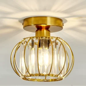 Industrial Modern Design Vintage Round Ceiling Light Glass Steel Indoor Kitchen Luxury Lighting Chandeliers