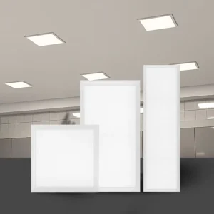 Industrial Style LED Flat Square Panel Light 2×4 60×60 600×600 48W Aluminum Iron for Office Supermarket