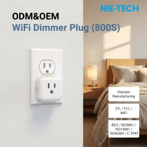 Industrial WiFi Smart Dimmer Plug 200W Maximum Load 125V ETL FCC for Hospital Use Self-Grounding