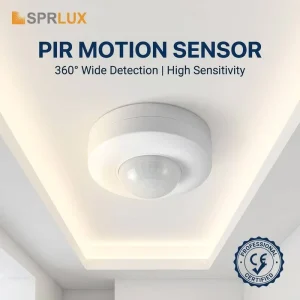 Infrared Human Sensor Ceiling mounted with 3 Probes for 360 degree Detection Adjustable with Delay Function PIR Sensor Switch
