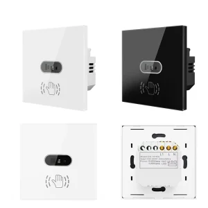 Infrared Sensor Switches Hand-Free Sensing Contactless Hand Wave Sensor Button Tempered Glass Panel Wall Switches