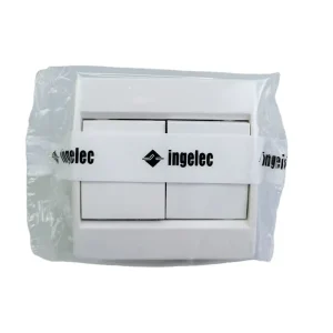 Ingelec Switches and Sockets Custom Two Gang One Way Wall Switch Factory Supply High Quality Push Button Wall Switch