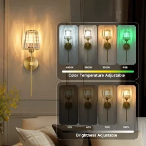 Inspired Luxury LED Wall Lamp Wireless Battery Powered Rechargeable RGB Remote Dimmable Bedroom Living Room Decor Light