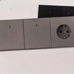Integrated EU Switch and Socket Ultra Slim Painted Panel Electrical Switches and Socket for Home and Hotel
