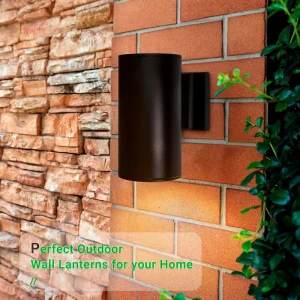 Intelligent LED Cylinder Aluminum Wall Light WiFi Smart Control Outdoor Wall Light IP65 Waterproof ETL 12W 3000K Dimmable