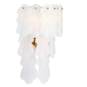 Iron Base Clear Seeded Slump Glass LED Warm White Hotel Ceiling Light Surface-Mounted