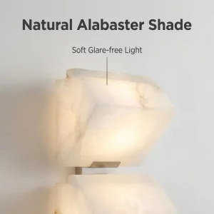 Iron LED Wall Lamp Marble Shade Staircase Sconce New Chinese Style for Living Room Entrance Hallway Hotel