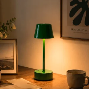 Iron Mushroom LED Table Lamp with Touch Control, Battery Powered, Wireless and Dimmable