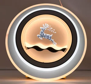 Iron and Acrylic LED Ceiling Light for Bedroom