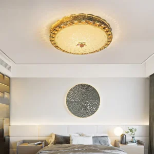 Iron and Glass LED Ceiling Light, 48W/72W/96W, for Living Room, Bedroom, and Hotel