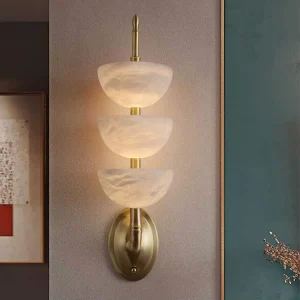 Italian Designer Modern Minimalist Marble Wall Lamp with Remote Control for Living Room Hallway Bedroom Bedside