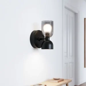Italian Modern Iron LED Wall Lamp Warm White Glass Shade for Corridor Living Room Bedroom Staircase Decor