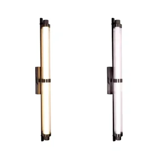 Italian Modern Minimalist Stainless Steel Glass LED Wall Lamp High End Creative Art Living Room Bedroom Long Strip