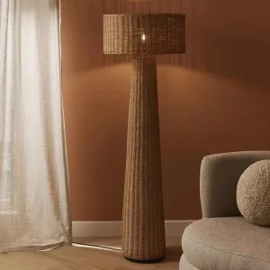 Italy Simple Design Nordic Standing Tripod Floor Lamps Living Room Bedroom Modern Rattan Floor Lamp