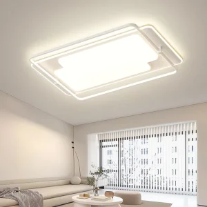 JACKSUN Modern Square LED White Ceiling Light IP65 Waterproof Acrylic Flush Ceiling Highlight Lighting Fixtures for Living Room