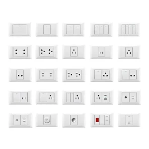 JERMEL 118 S2 Hotel Light 16A Switch PC Panel American Home Electric Wall Switches and Sockets 1 Outlet 10 Year Mechanical Life