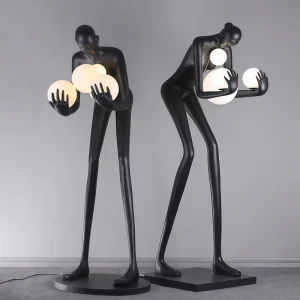 JYLIGHTING Creative Abstract Figure Sculpture Floor Lamp Long Arm Light Modern Nordic Design for Hotel Exhibition Halls Resin