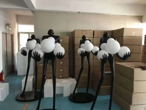 JYLIGHTING Modern Hotel Nordic Living Room Resin Sculpture Floor Light Designer Art Decoration Standing Led Floor Lamp