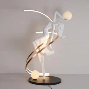 JYLIGHTING Modern White Metal Floor Lamp Standing Lamp for Reading Bedroom Living Room Home Decor Lighting