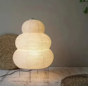 Japanese Design Akari Yong LED Table Lamp Rice Paper Standing Lamp for Bedroom Home Decor Study Living Room Bar Fixtures E27