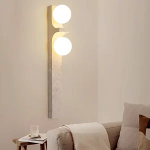 Japanese Design Long Yellow Cave Stone Wall Lamp Bedroom Bedside Homestay Hotel Entrance Hallway Wabi Sabi Style Wall Lamp