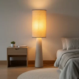 Japanese-style Living Room Bedside Floor Lamp Fabric Shade Sofa Homestay Lighting Fixtures Modern Creative Tea Room Floor Lamp