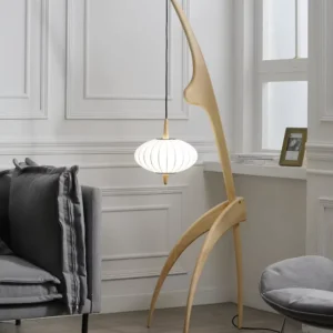 Japanese style Retro Homestay Walnut Living Room Floor Lamp Sofa Side Creative Designer Shuiji Wind Solid Wood Study Lamp