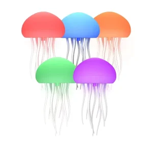 Jellyfish Lamp Remote Control Night Light with 9 Dancing Legs RGB Gradient Rechargeable Bedside Table Lamp