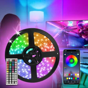 Joystar 40m Smart Strip Light 12LEDs m 20m roll*2 RGB Color Change APP Control LED Strip Lights With Remote Control