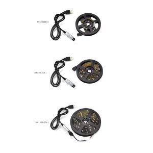 Joystar Energy Saving TV RGB 5M Light Strings Custom Design Remote Control LED Smart Strip Lights with USB Dimmable