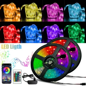 Joystar RGB LED Strip Light Strings 5 Meter SMD 5050 150LEDs USB APP Remote Control Dimmable Smart Backlight