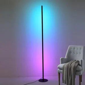 Jpungsun Nordic Decoration RGB Floor Lamp Modern Remote Control Bedroom Atmosphere Floor Light Living Room Standing Floor Lamp