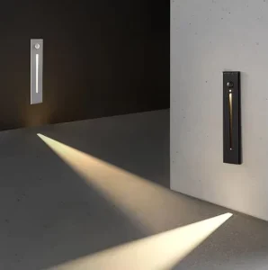 Jpungsun Outdoor Indoor Waterproof IP65 Mini Smart Recessed Motion Sensor Step Lights Side Staircase Led Stair Wall Light