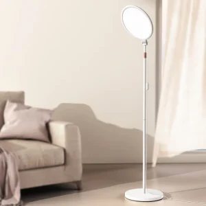 K8 2 in 1 LED Beauty Lamp for Live Streaming Dimmable Panel Fill Light with Floor Stand and Desktop Base for Studio