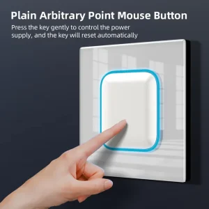 KESHIQI Durable Tempered Glass Touch Switch with Blue LED Backlight 220V Universal Standard 1 2 3 Gang Wall Light Switch