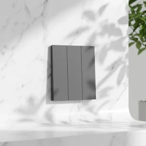 KESHIQI Grey PC Material Modular Wall Switch Socket 16A EU Standard Child Safety Door for Home Bedroom Living Room Office Use