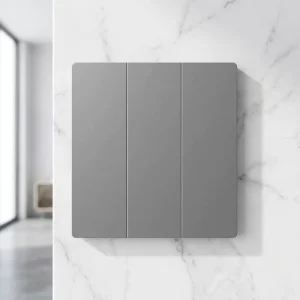 KESHIQI Ultra Thin Minimalist 10A USB Switch PC Paint Grey 4 Gang Single Control Wall Large Panel Electric Switch Household