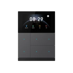 KNX WALTZ Programmable 6-Button 3.3-Inch Touch Screen and Key Hybrid Panel Smart Wall Switch