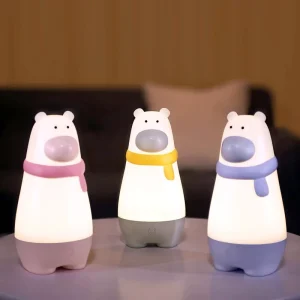 Kids Rechargeable Bear Night Light DC E14 USB Portable Dimmable Novelty Small Lamp