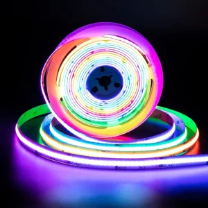 Kit 16.4FT Ultra Bright 840D With Smart Control Remote 24V Color Changing for Bedroom Indoor Home Decor FCOB COB Strip Light