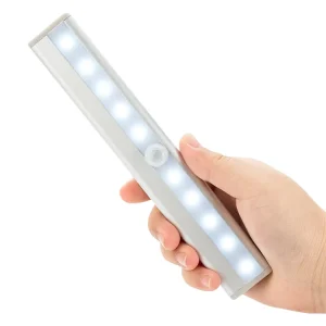 Kitchen Wardrobe Cupboard Cabinet Lighting 4A Battery Powered Motion Sensor LED Under Cabinet Light