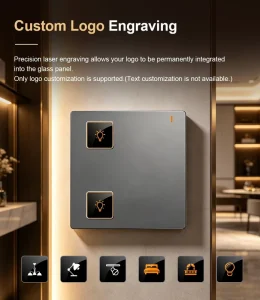 L10U Series Zigbee 2-Gang Smart Light Switch No Neutral Required Wireless Wall Switch