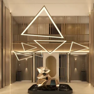 L6060-T-900 Aluminum Linear Pendant Light, 4000K Warm White, Oval, Remote-Controlled, Dimmable LED