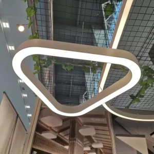 L6080-G-900 Rounded-Triangle Pendant Linear Light with Remote Control