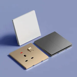 L8-39 Grey Universal UK 13A Electric Wall Switch 2 USB 2 Type-C Ports 4 Outlets IP20 Fan Dimming Lamp Control