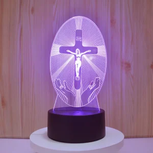 LED 16-Color Custom Logo 3D Illusion Acrylic Table Night Light