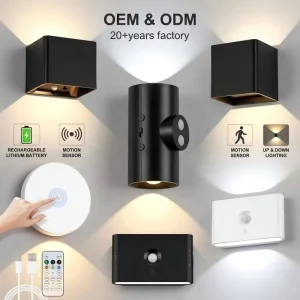 LED ABS Rechargeable 3CCT Wall Light Magnetic Nightlight Remote Control Dimmable 3000-6500K