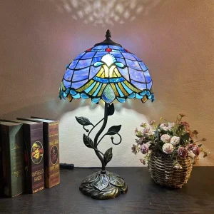 LED Adjustable Table Lamp Modern European Design Stained Glass Lampshade Flexible AC Eco Friendly Simple 12Inch 5V